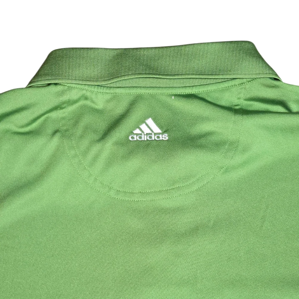 Adidas ClimaLite Sweat Wicking Green Stretch 2 Button‎ Short Sleeve Polo Size XL